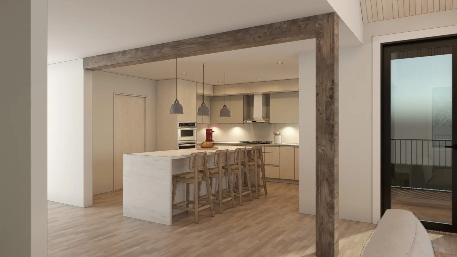 Brush Hill Rd. — kitchen and living area