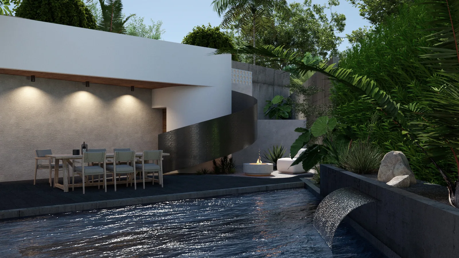 Martin's Court — poolside dining