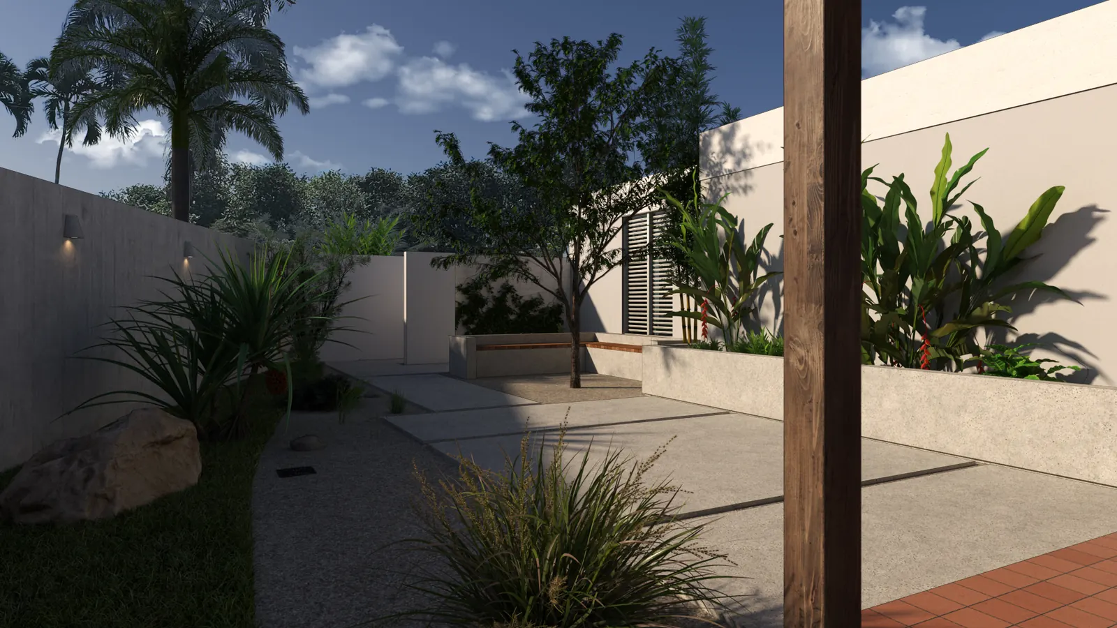 MdVillanova Renovation — side patio