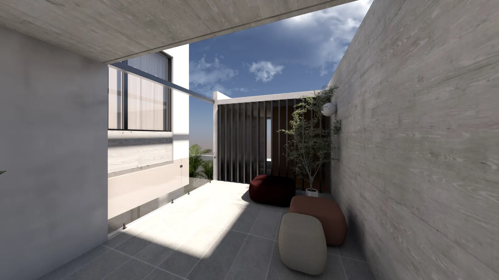 The Isles Addition — upper terrace